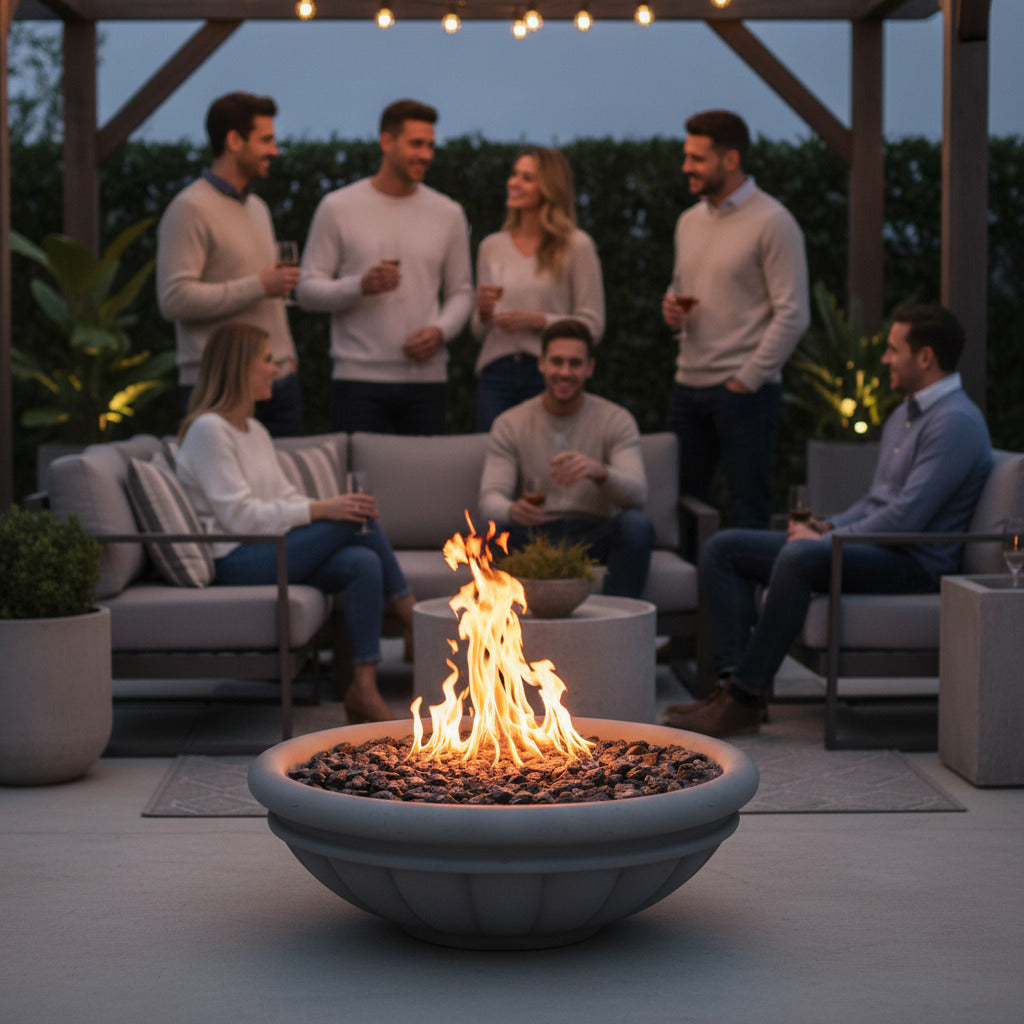 Tuscany Design Fire Bowl with Stainless Steel Burner Kits