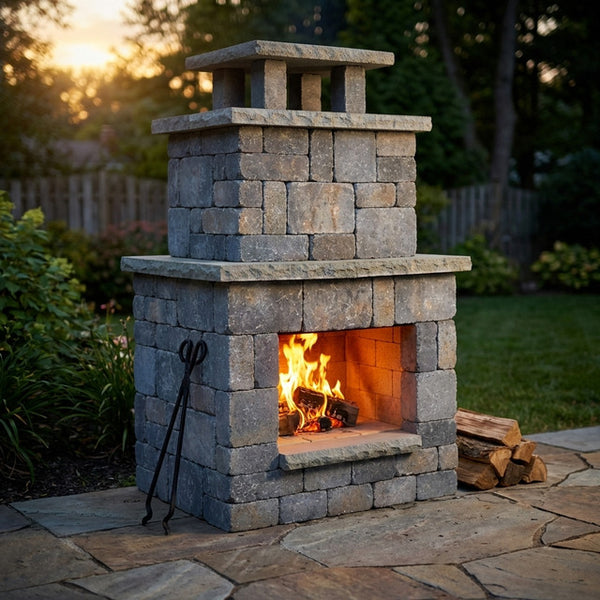 Bluestone Compact Outdoor Fireplace