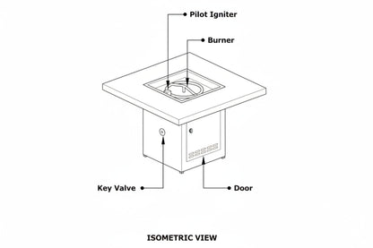 Bella Fire Table Stainless Steel