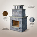 Bluestone Compact Outdoor Fireplace